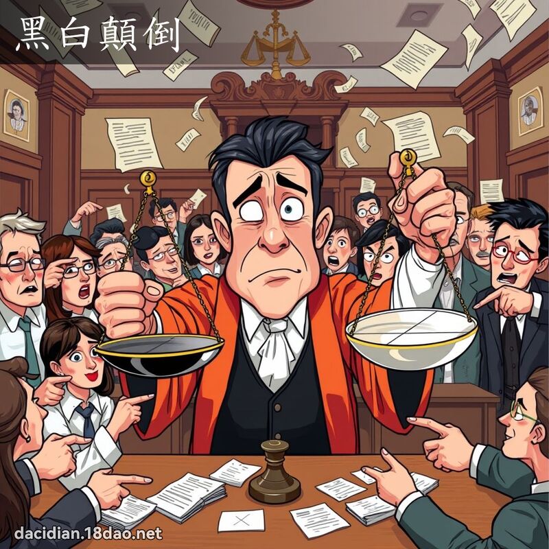 黑白顛倒 - 國語大辭典配圖