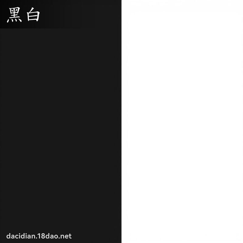 黑白 - 国语大辞典配图
