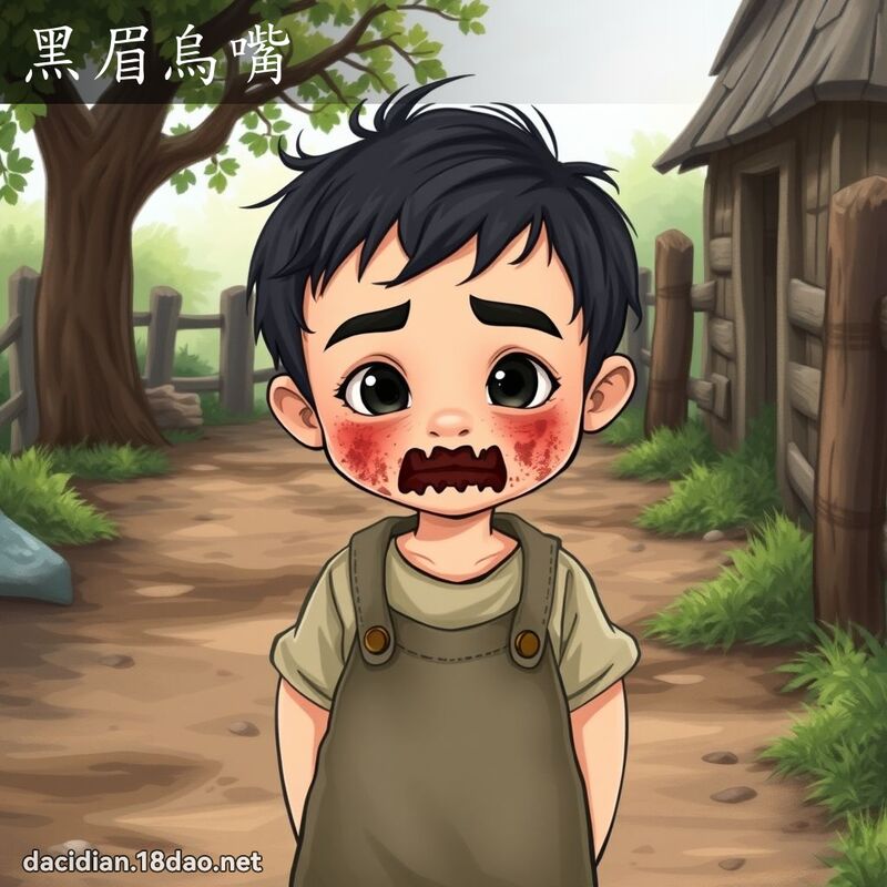 黑眉烏嘴 - 國語大辭典配圖