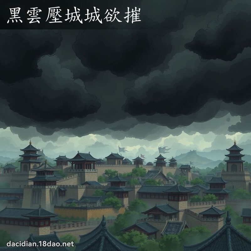 黑雲壓城城欲摧 - 國語大辭典配圖