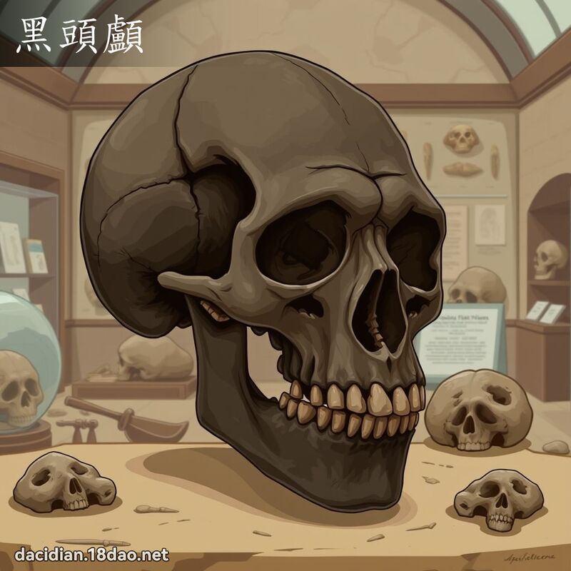 黑头颅 - 国语大辞典配图