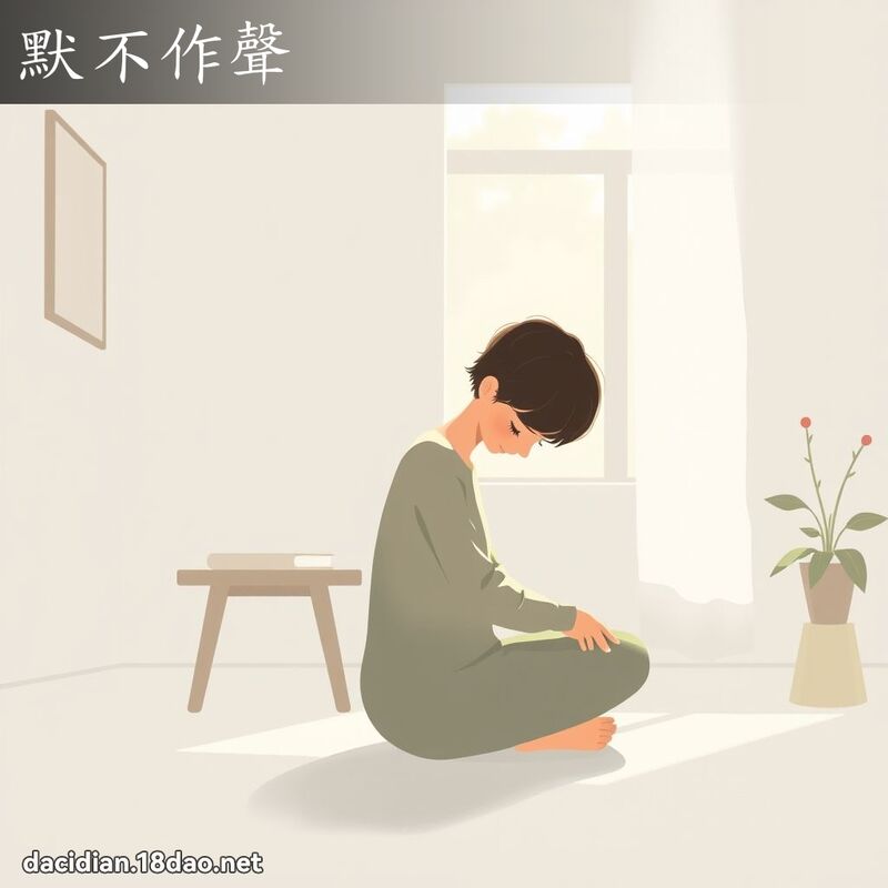默不作声 - 国语大辞典配图