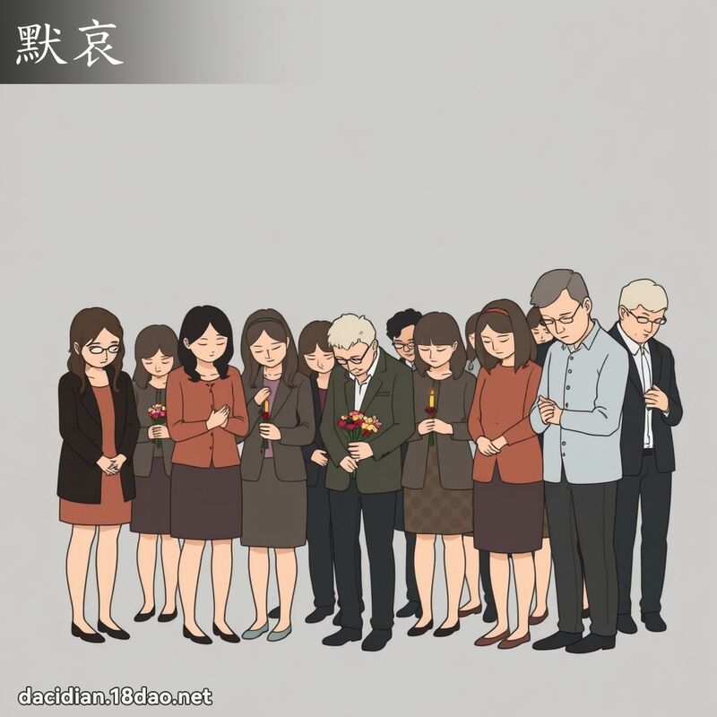 默哀 - 國語大辭典配圖