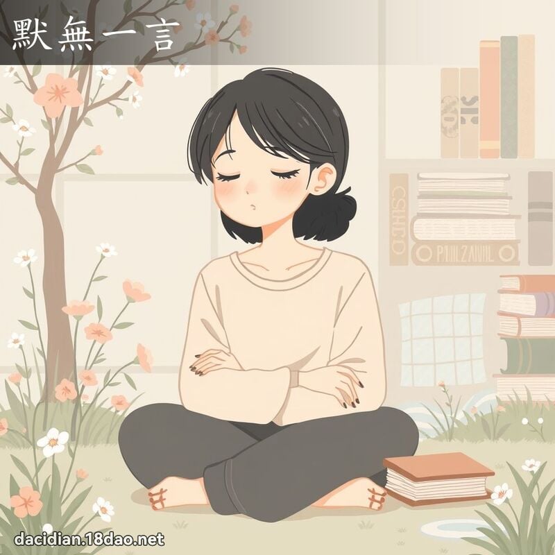 默無一言 - 國語大辭典配圖