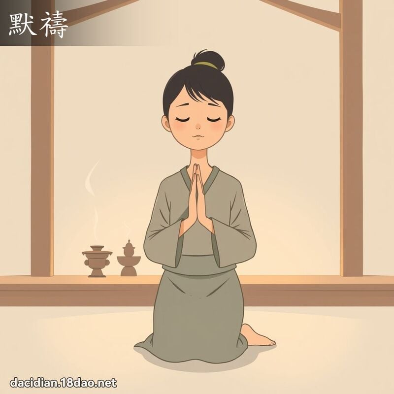 默禱 - 國語大辭典配圖