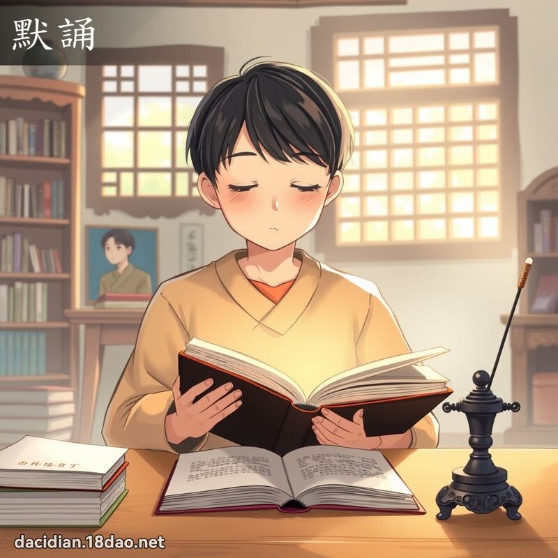 默誦 - 國語大辭典配圖