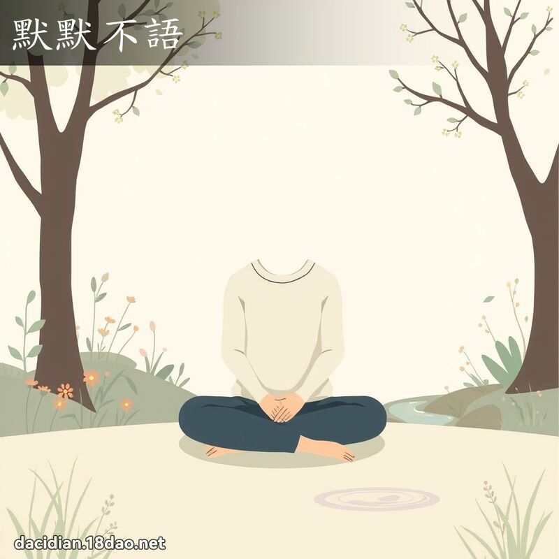 默默不語 - 國語大辭典配圖