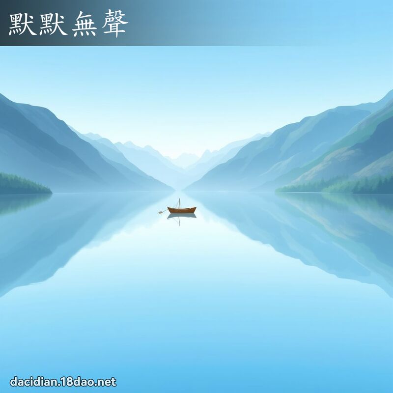 默默无声 - 国语大辞典配图