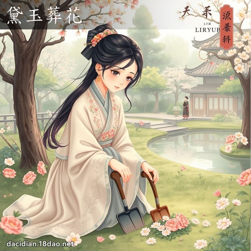 黛玉葬花 - 國語大辭典配圖