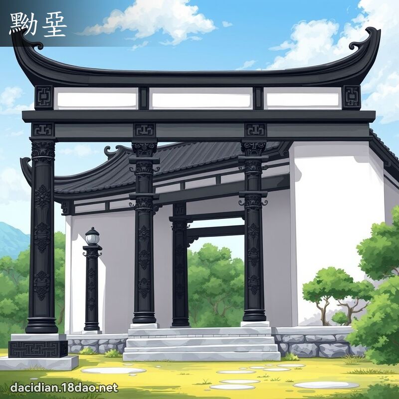 黝堊 - 國語大辭典配圖