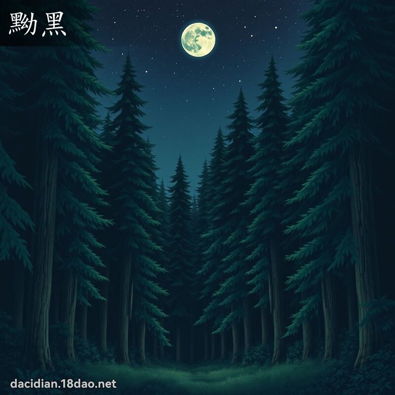 黝黑 - 國語大辭典配圖
