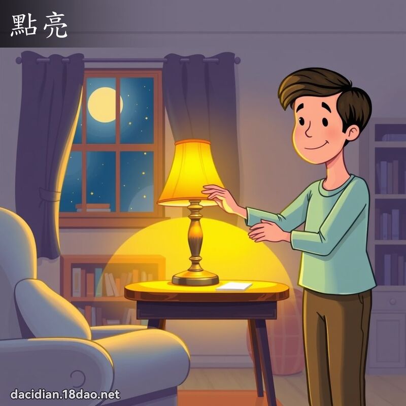 點亮 - 國語大辭典配圖