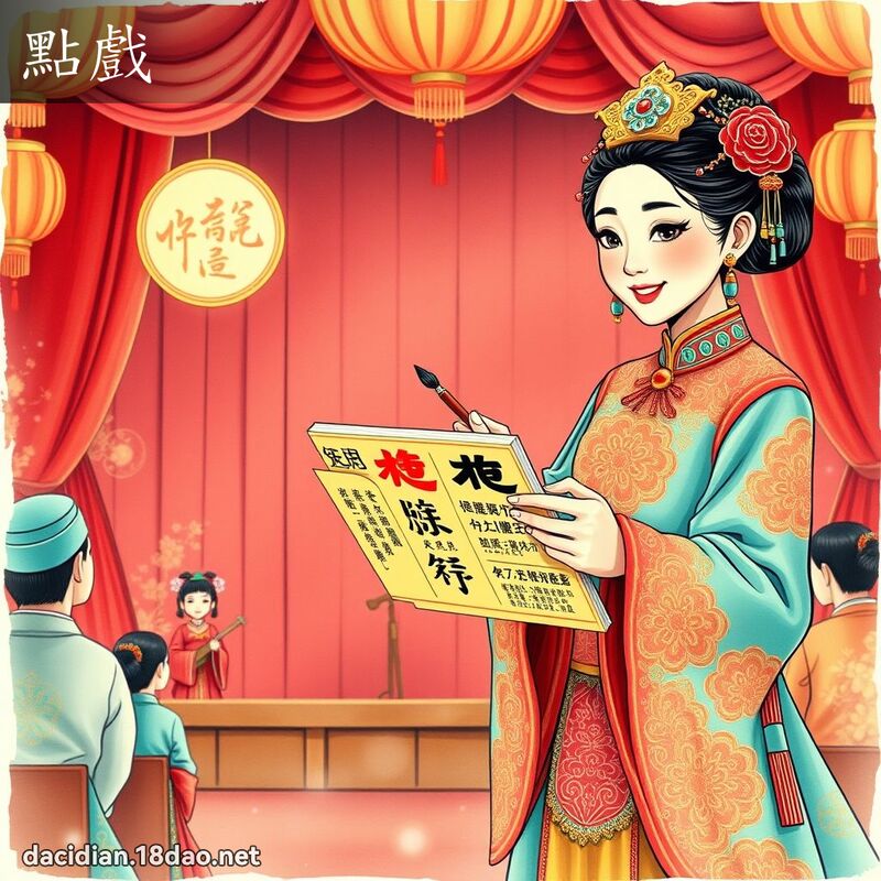 点戏 - 国语大辞典配图