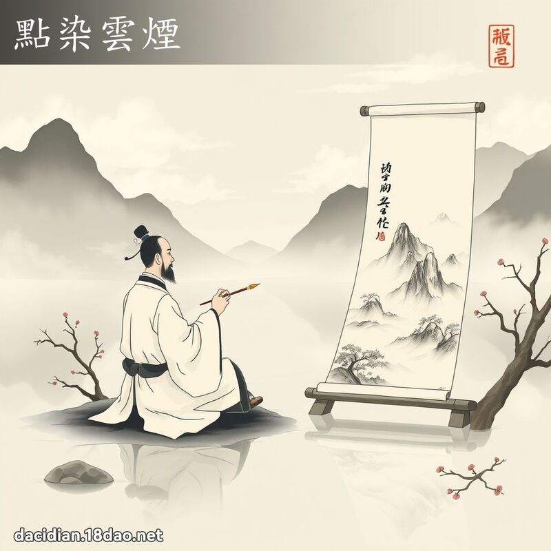 點染雲煙 - 國語大辭典配圖