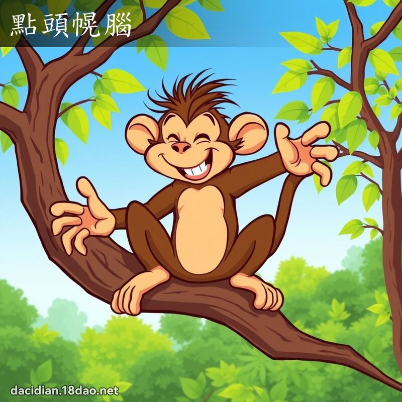 點頭幌腦 - 國語大辭典配圖