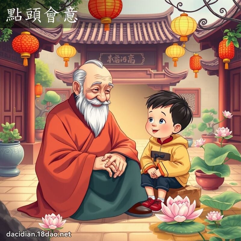 点头会意 - 国语大辞典配图