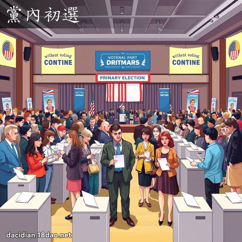 黨內初選 - 國語大辭典配圖
