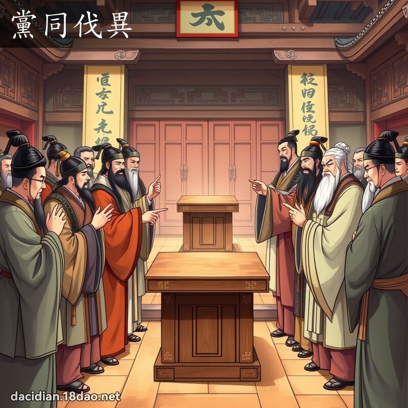 黨同伐異 - 國語大辭典配圖