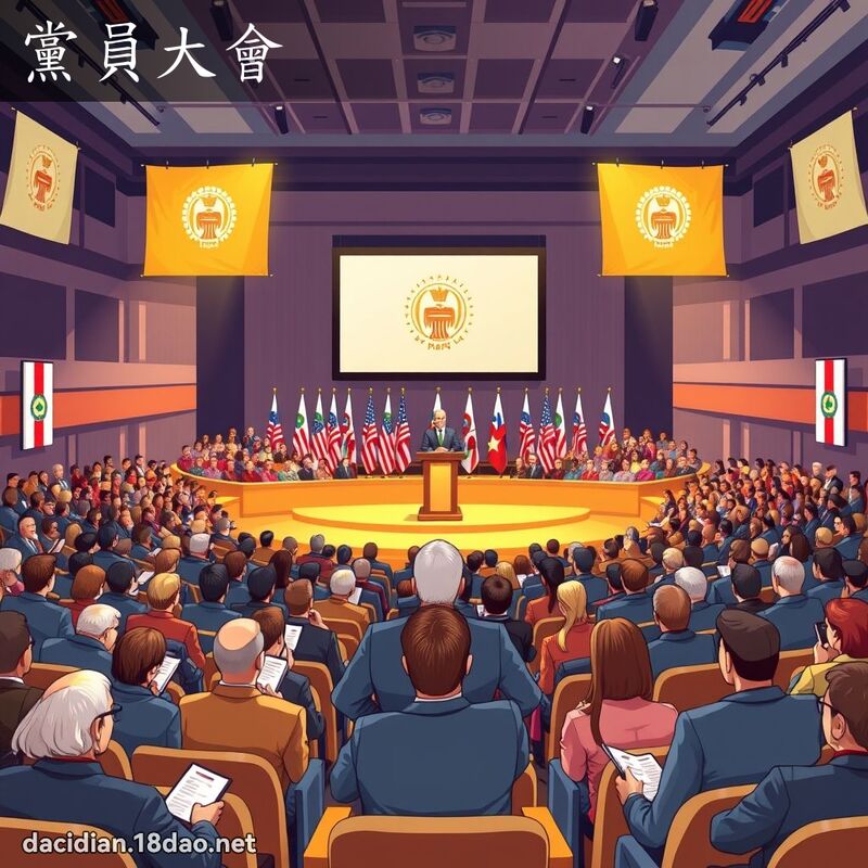 黨員大會 - 國語大辭典配圖