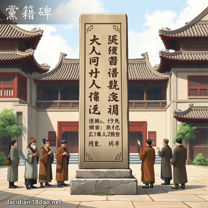 黨籍碑 - 國語大辭典配圖