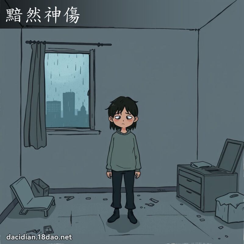 黯然神伤 - 国语大辞典配图