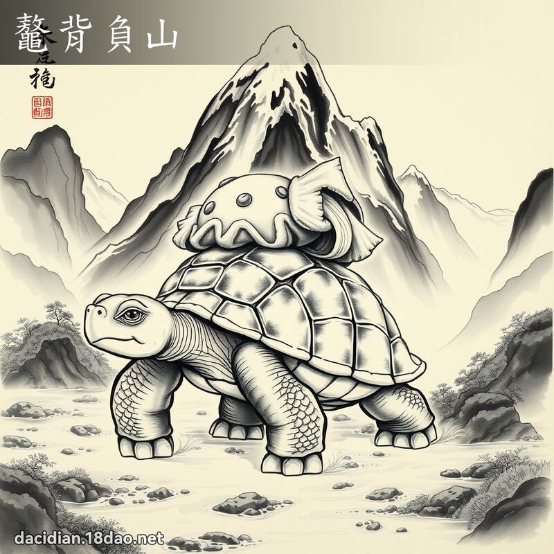 鼇背负山 - 国语大辞典配图