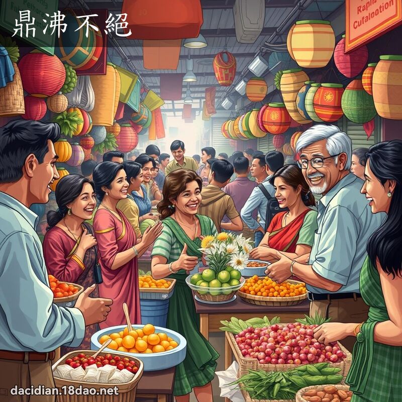 鼎沸不絕 - 國語大辭典配圖