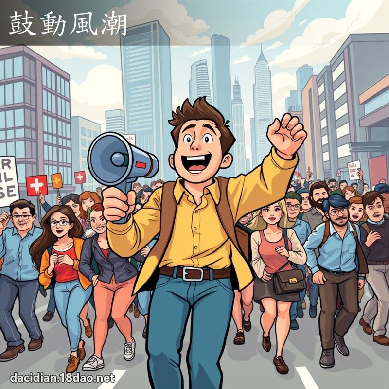 鼓动风潮 - 国语大辞典配图