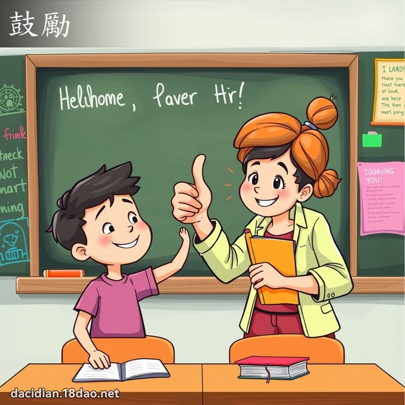 鼓勵 - 國語大辭典配圖