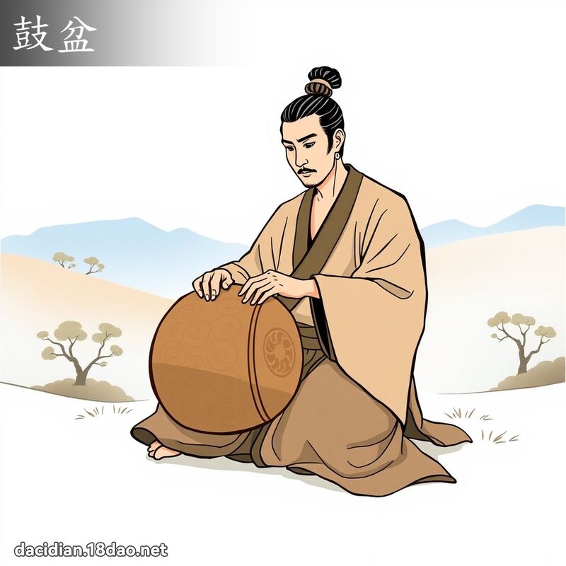 鼓盆 - 國語大辭典配圖