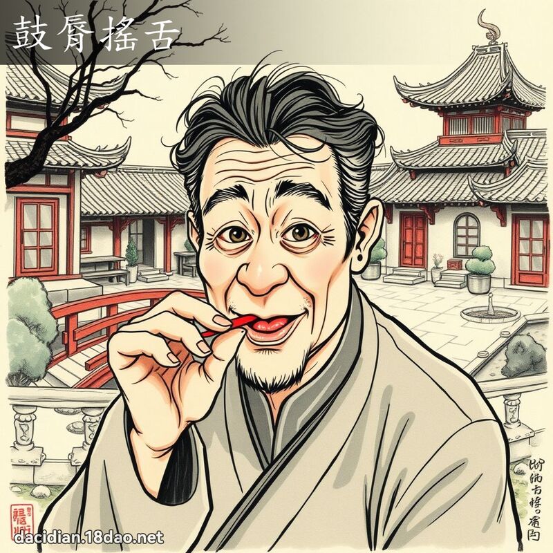 鼓脣摇舌 - 国语大辞典配图