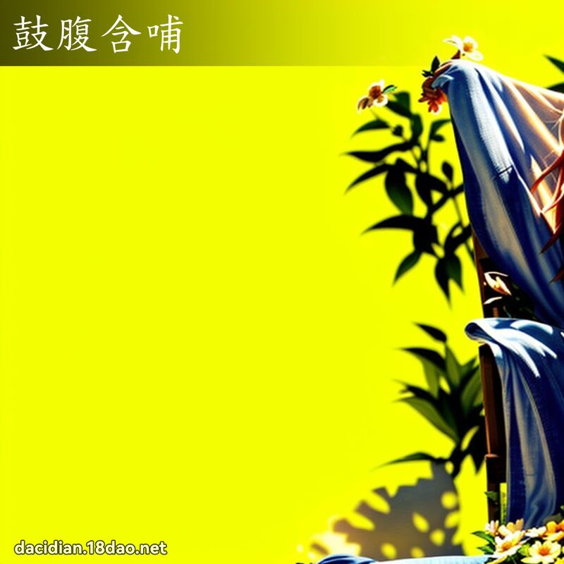鼓腹含哺 - 国语大辞典配图