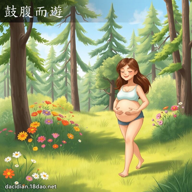 鼓腹而遊 - 國語大辭典配圖