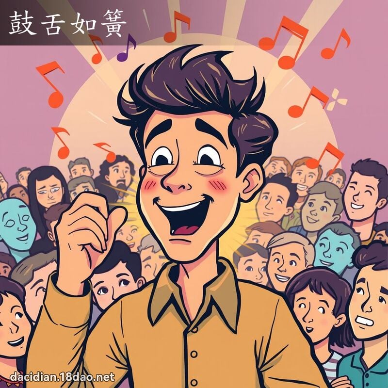 鼓舌如簧 - 國語大辭典配圖