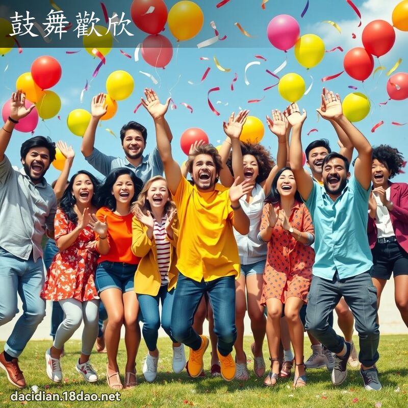 鼓舞欢欣 - 国语大辞典配图