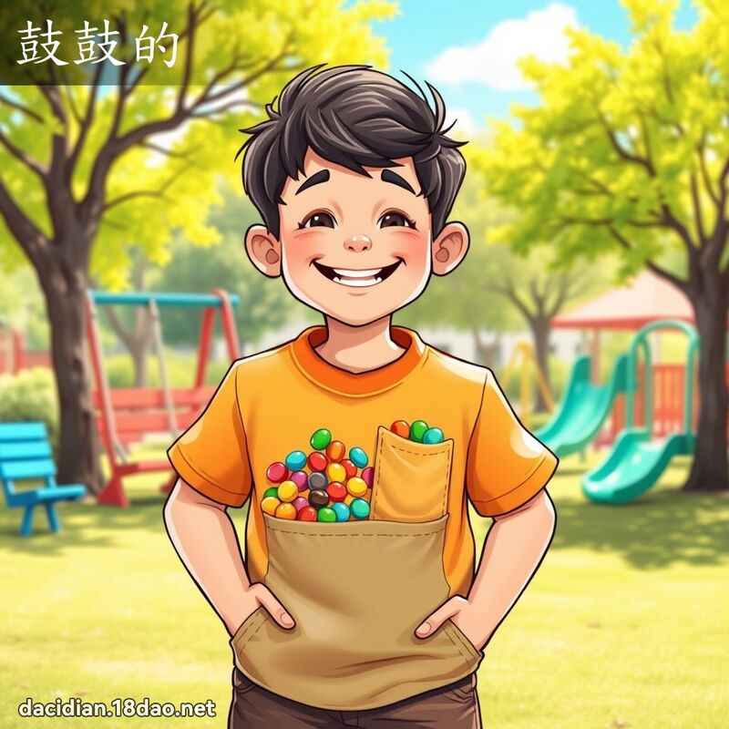 鼓鼓的 - 國語大辭典配圖