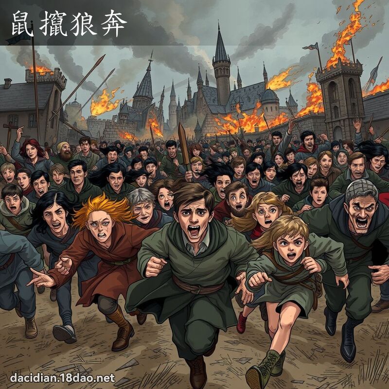 鼠攛狼奔 - 國語大辭典配圖