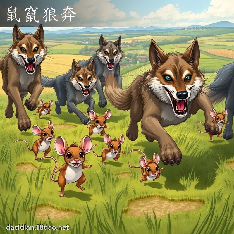 鼠竄狼奔 - 國語大辭典配圖