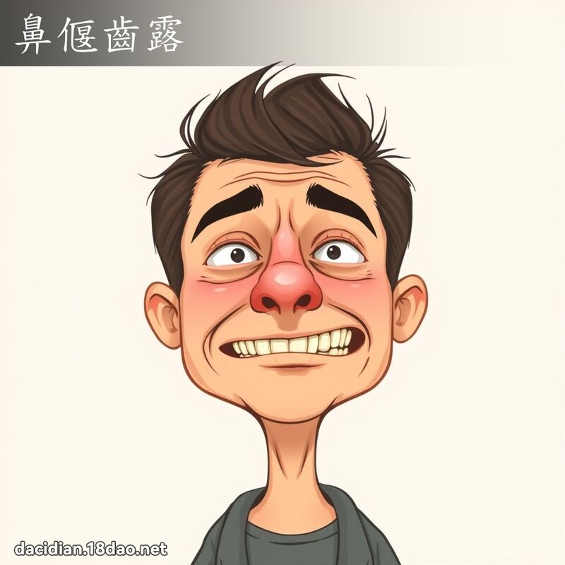 鼻偃齒露 - 國語大辭典配圖