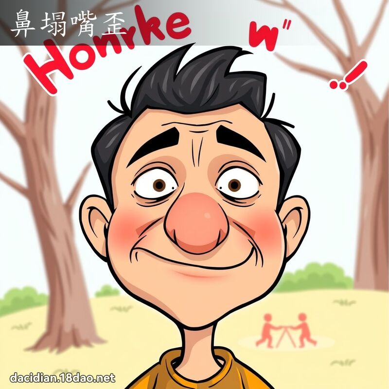 鼻塌嘴歪 - 國語大辭典配圖