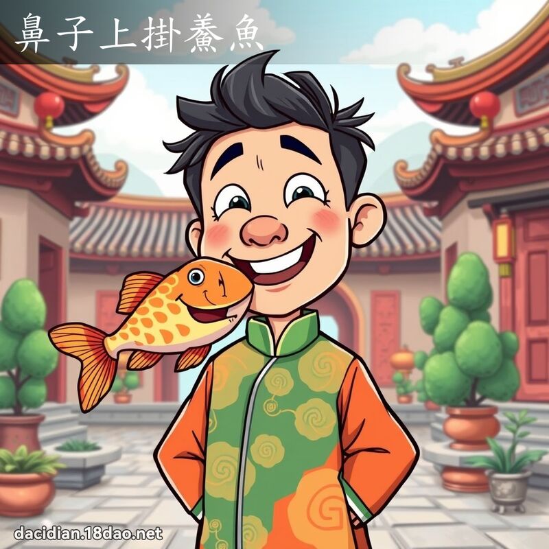 鼻子上掛鯗魚 - 國語大辭典配圖