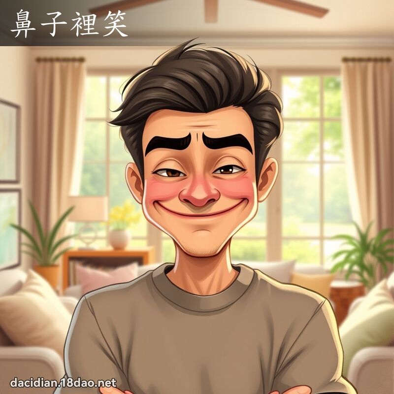 鼻子裡笑 - 國語大辭典配圖