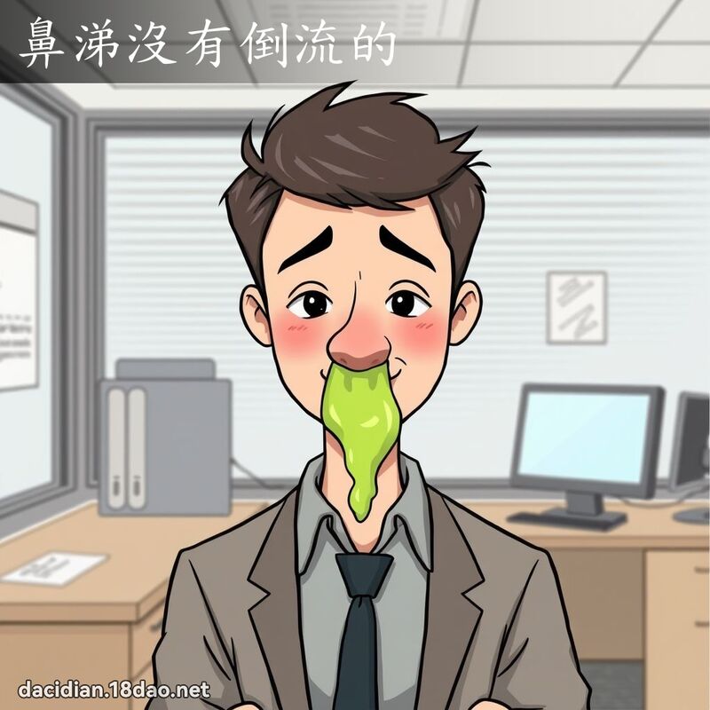 鼻涕没有倒流的 - 国语大辞典配图