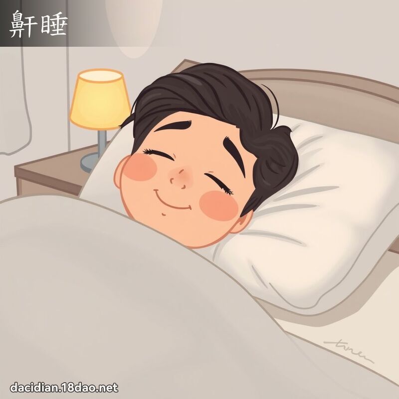鼾睡 - 國語大辭典配圖