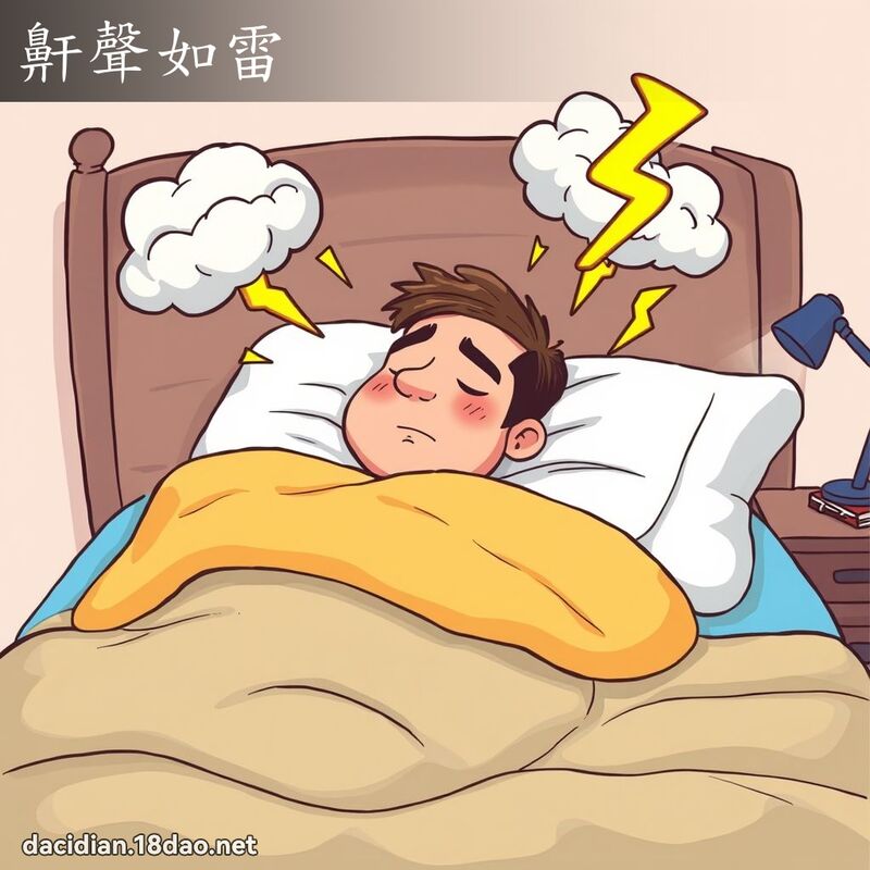 鼾聲如雷 - 國語大辭典配圖