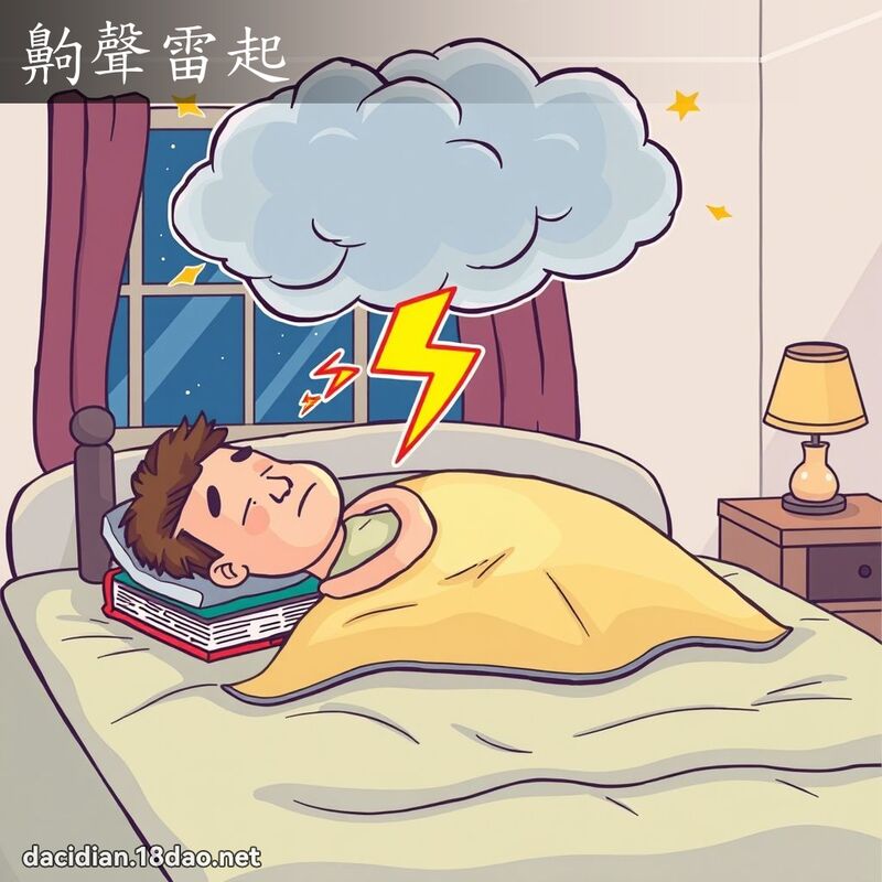齁聲雷起 - 國語大辭典配圖