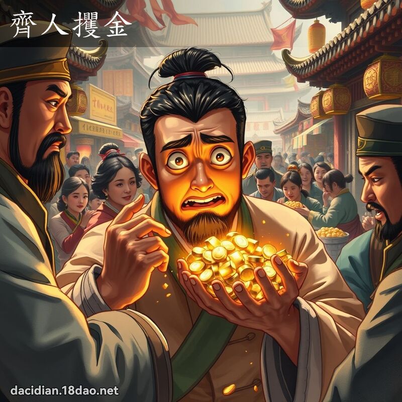 齐人攫金 - 国语大辞典配图