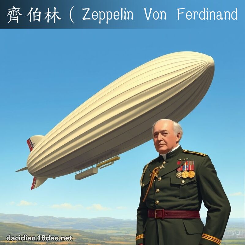 齐伯林（Zeppelin Von Ferdinand ） - 国语大辞典配图