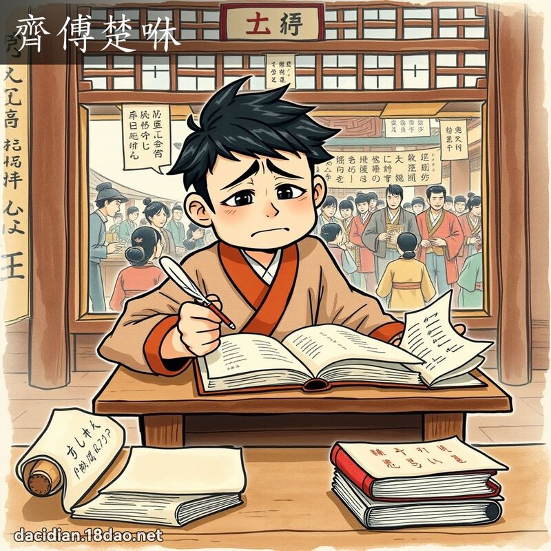 齐傅楚咻 - 国语大辞典配图