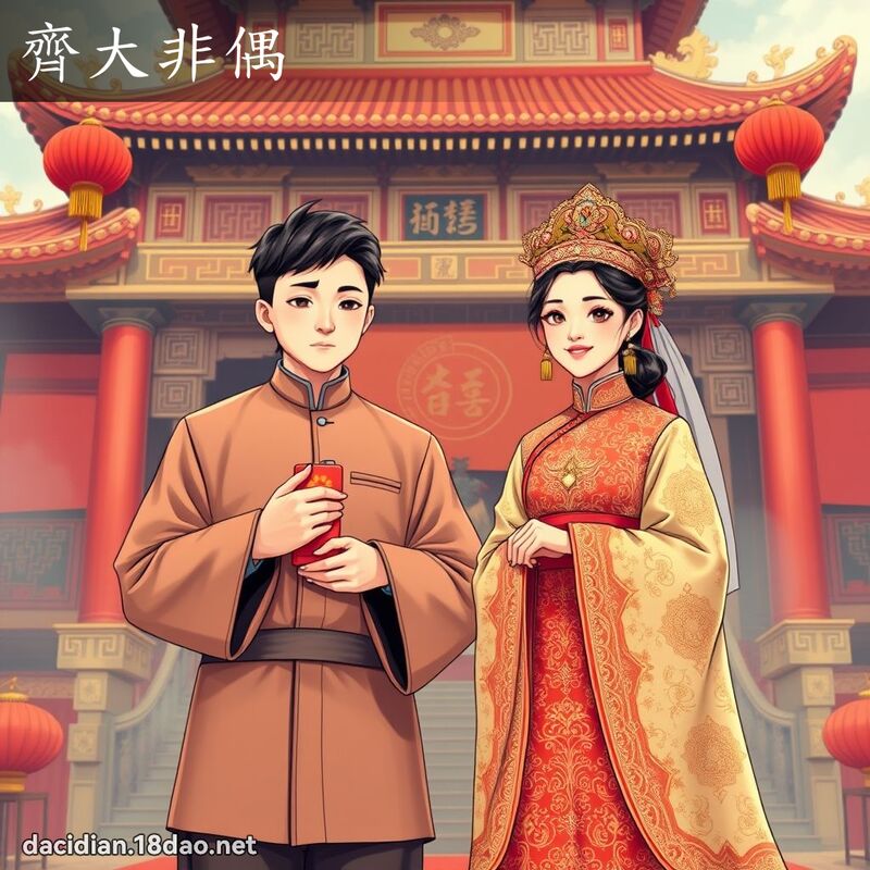 齊大非偶 - 國語大辭典配圖